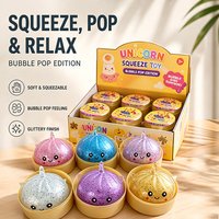 Mini Unicorn Dumpling Squishy Blind Box Slow Rising Squeeze Figure Fidget Sensory Anxiety Relief Office Desk Companion Prop
