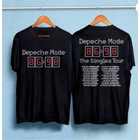 Retro Harajuku Tops Depeche Mode The Singles Tour Graphic Printed Casual Loose Short Sleeved T-shirts Sports Streetwear Clothing