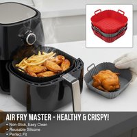 22cm silicone air fryer oven baking plate pizza fried chicken silicone basket reusable air fryer liner accessory