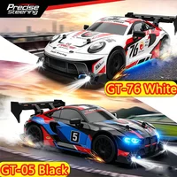 GT Racing Cars with LED Light 1/24 Scale 2.4Gh Remote Control High Speed Vehicle Mini Drift Cars RTR JDM Toys Adult Kid Gift