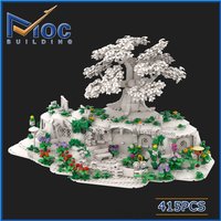 MOC Building Blocks Classic Movie Scene More Plants And Flowers On The Hills Of Set 40761 Extend Model Assemble Bricks Toys Gift