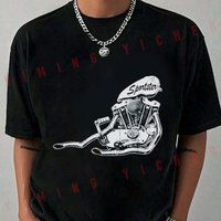 Retro Motorcycle Panhead Davidson Design T-Shirt Moto Riders Summer Men's Fashion Casual O-Neck Tops Tee 2026