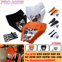 Motorcycle Supermoto Universal Headlamp Headlight Light For Husqvarna TX TC TE FE FC FS 125 150 200 250 350 450 500 501 Gas Gas