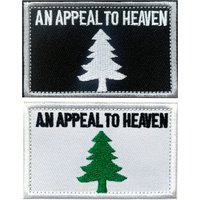 2PCS An Appeal to Heaven Hook and Loop Embroidered Patches Tactical Badge Christmas Tree Embroidery Patch