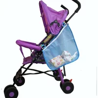 Pram Universal Side Sling Stroller Mesh Cargo Net and Organizer Large Capacity Storage Space Non-Slip and Adjustable Straps