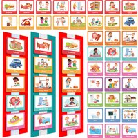60 Pcs Visual Schedule Visual Wall Planner Daily Routine Chart for Kids Daily Visual Schedule Card Chore Chart Learning Material