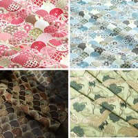 Jacquard Japanese Fabric By The Meter for DIY Wall Bag Dress Curtain Wallet Umbrella Lantern Thobe Patch Sewing Printed Cloth