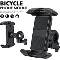 Universal Bike Phone Holder, 360° Rotatable Handlebar Mount for Mountain & Road Bikes, Adjustable Cell Phone Clamp for Cycling