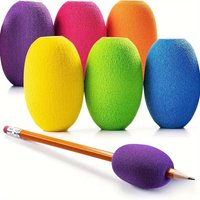 6/12pcs Bright Soft Foam Pen Holder Handles-Non-Slip, Sweat-Resistant,Ergonomic Design,Perfect for Writing,Drawing,Drawing Tools