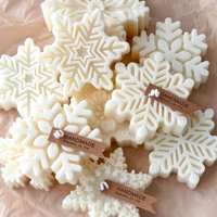 Snowflake Candle Silicone Mold DIY Christmas Soap Wax Melt Mold Aroma Stone Decor Handmade Craft Gift Home Decor Holiday Ornamen