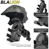 BLALION Motorcycle Cell Phone Holder GPS Shockproof Smartphone Handlebar & Rearview Mirror Mount Airbag Shock Absorber Bracket