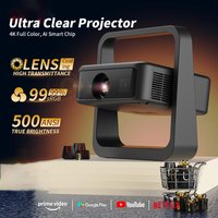 UHD Laser Projector 1080P Home Projector Auto Focus Keystone 350 Lumens 40-260 Inch 4K Support LCD Short Throw for Phone TV Stick PC Gaming