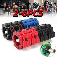 1-6Pcs 25/28/30mm Quick Release Barbell Clamps Spin Lock Barbell Collars Weight Bar Clips for Weightlifting Ad Strength Training