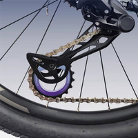 AliExpress NONE 18T Hollow Pulley Wheel Rear Derailleur Ceramic Bearing 9 10 11 Speeds Dual Color Oxidation for R8000 7000 Bike Parts Upgrade