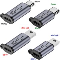 Type-c to Micro,Micro to Type c,type c to mini usb,Micro to mini usb adapter,Famele to Male adapter for 480Mbps data Transfer