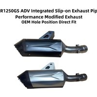 Motorcycle Exhaust System for R1250GS/ADV, Stainless Steel Integrated Slip-on Exhaust, OEM Inner Diameter Direct Bolt-on
