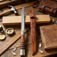 Handgeschmiedetes Japanisches Küchenmesser mit Mehrfachfunktion Das Küchenmesser Verfügt über Extrem Scharfe Klingen zum Schneiden von Fleisch und Obst