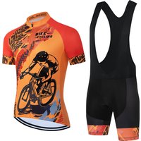 AliExpress NONE Pro Cycling Jersey Set Summer Short Sleeve Breathable Men's MTB Bike Cycling Clothing Maillot Ropa Ciclismo Uniform Suit