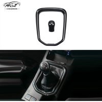 2pcs Carbon Fiber Color Manual Gear Shift Frame Knob Cover for Toyota Hilux Revo Conquest 2015 -2021