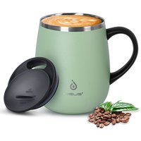 Ideus Italian espresso cup - double-layer stainless steel vacuum insulated coffee cup / with handle and sliding cover for travel