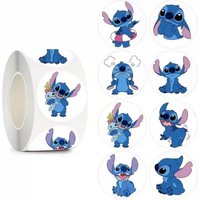 500pcs Roll Stickers Bule Stickers Anime Seal Label Decorative Cartoon Kids Party Candy Stickers Rolls Gift Packaging Stickers