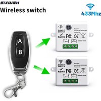Wireless switch RF 433MHz Remote Control Switch Home 110V 220V 10A Mini Controller House Light Switch