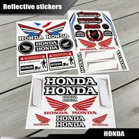 Reflective Stickers Creative Racing Wings Logo Decals for Honda Motorcycle Helmet Fuel Tank Car Computer Suitcase