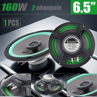 2-Way Car Coaxial Speaker 6.5 Inch 160W Max Power Full Range Stereo with NdFeB Magnet Plug and Play Interface for Auto Audio