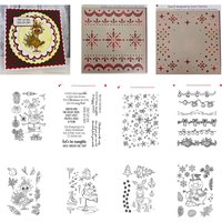 Starlight Snowflakes Scattered Starlight Dots Clear Stamps and Stencil Scrapbooking Embossing Greeting Card Handmade DIY