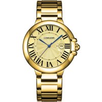 Business Men's Watch Roman Numeral Dial Blue Pointer Date Window Waterproof Quartz Watch Business Formal Watch Birthday Gift
