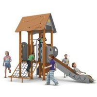 The latest log large outdoor playground, double seesaw