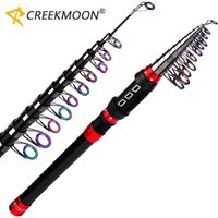 Carbon Telescopic Sea Fishing Rod Carbon Fiber Ultralight Fishing Pole Portable Spinning Casting Rods for Fish Pole 1.2-2.1m