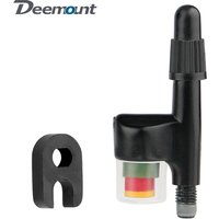 Deemount Tire Pressure Monitor for Road Bicycle Presta Valve W/ Inserts F/V Nozzle Cap Install Mechanical Warning No Batteries