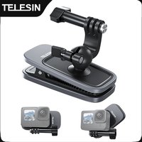 TELESIN 360° ° Rotation Magnetische Rucksack Clip Clamp Halterung für GoPro Hero 13 12 11 10 9 8 7 Insta360 DJI Action Kamera Zubehör