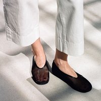 Ballet Flat Shoes Women's Spring Summer Mesh Sheepskin Version Breathable Ultra Soft Bottom Grandma Shoes Casual Hollow out