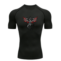 Dragon Pattern 2026 Men's Sports T-shirt For Fitness Training Fitness Gym Jogging Running Workout T-Shirt Compression Rashgard