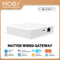 MOES Tuya Zigbee Matter Thread Gateway Smart Home Bridge Matter Hub Unterstützt Sprachsteuerung Siri Homekit Smartthings Google Alexa