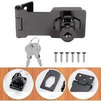 Door Lock Security Protection Lock Card 3Inch Locking Hasp And Staple With Keys Padlock Garage Lock Cupboard Home
