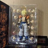 Demoniacal Fit SHF Gogeta Actionfigur Dragon Ball Z Super Saiyajin 16CM Bewegliches Modellspielzeug mit Austauschbaren Händen für Anime-Fans
