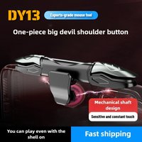 DY13 4 Fingers Chicken Eating Artifact Mobile Phone Physics Mechanical Button Game Trigger Controller for IPhone Android Gamepad