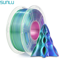 SUNLU Silk Pla Plus 3D Printer Filament 1.75mm ±0.02MM Pla+ Rabinbow Dual/Triple Colors Filaments 1kg/roll 3D Prting Materials