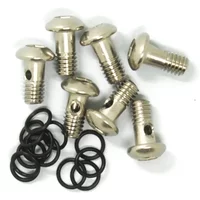Brake Banjo Bolt Set Bike For-SHIMANO XT M8020 XT M8100/SLX M7100 BRAKE HOSE Screw +Seals Steel Bicycle Parts