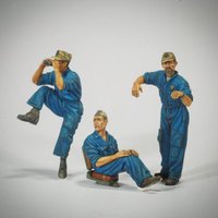 1/35 Figure Resin unpainted model kit, military theme, Italian tank crew (3 people) unassembled and unpainted GK