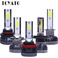 2PCS/pair Mini Lights Auto H7 LED H4 Bulb H3 H8 H9 H11 9005 9006 9012 6000LM Car Headlight H1 6000K Auto