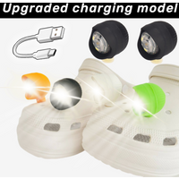 2PCS Outdoor Camping Headlight Upgrade Rechargeable Adult Children's Shoes Charm Decoration