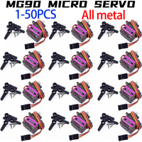MG90S Servo 1/2/4/10/20/50 Pcs All Metal Gear 9g SG90 Upgraded Version For Helicopter Plane Boat Car MG90 9G Trex 450 RC Robot