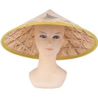 1PC Adult Unisex Ninja Hat, Handwoven Bamboo Rice Farmer Cap for Sunrays and Role-play.