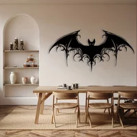 Brand Iron Wall Art Black Bat Silhouette Sculpture Modern Metal Decor For Living Room Home Hanging Ornament