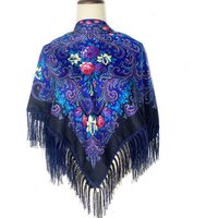 115*115cm Women Russian Scarf Luxury Floral Print Square Bandana Ukrainian Fringed Shawl Babushka Handkerchief Head Wraps
