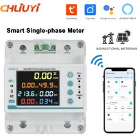 Tuya WiFi 100A Single-Phase Electricity Meter Reclosing Remote Operation Ammeter Prepaid System Two-Way Metering